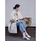 Angel Mood Windbreaker Jacke für Frauen 2025 Frühlings- und Herbst neuer Stil kleine lässige lockere japanische Arbeitskleidung Einfache große Jacke für Frauen Aprikosenfarbe L.