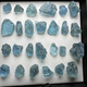 Nilan Fat Dong Lai's same style aquamarine raw stone group A natural devil blue high ice tou bao small particles raw ore without injection glue 5#