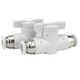 Hasdick HKT-8 tracheal switch valve pneumatic connector quick-insert quick-connect valve PU tracheal manual valve HVFF hand-turn valve BUC-8mm