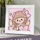
He Jiagongdiy handmade diamond painting cartoon diamond painting full diamond sticker to give girlfriend bestie gift girl heart 7029+ canvas + diamond + tools + photo frame