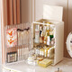 Yunya cosmetics storage box dustproof dressing table skin care products transparent storage box desktop storage rack large capacity cosmetic box pearl white - large capacity transparent panel