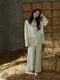 Tonyu (Tongyu) Tonyu 2024 Nuevo pijama de seda de hielo y nieve para mujeres en primavera y otoño, la ropa para mujeres holgadas de manga larga se adapta a las mujeres S3880 l