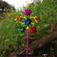Frost Soul Windmill Toy Trailer à six roues à paillettes de vent moulin coloré traditionnel carré panoramique stand de rue