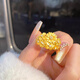 Mercantia gold-plated silver ring Shenzhen Shuibei gold blossom ring open ancient method plain ring ring for girlfriend's birthday blossom ring open ring - total weight about 8 grams 0.5 grams