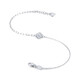 Mengjinyuan platinum bracelet PT950 four-leaf clover platinum bracelet PT950 women's AB chain gift for girlfriend 19cm - weight about 1.96g