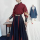 Sichuan Falcon Hanfu erwachsener männlicher Held -Gelehrter Altes Kostüminininnenin schwarzer Seidenhirsch Jinyiwei Tang Anzug junger Master Performance -Kleidungsklasse Kleidung Zhufeng + Belt + Wristguard + Fan xl