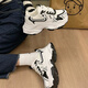 Belle betritt Europa Dad Schuhe für Frauen, die ihre Füße zeigen 2025 Neues Frühling und Sommer atmungsaktives Mesh dicke Bottom Explodiert Street Casual Sports Frauen Rose rot 36