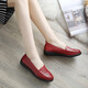 Han Xuefei (HANXUEFEIZI) mother shoes sandals summer 2025 new flat low heel middle-aged and elderly women's shoes soft sole non-slip middle-aged grandma leather shoes red A829-1 women's shoes 38 standard size