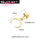Fat Donglai same style 18k cow nostril pendant buckle left and right holes rose gold gold Au750 jade pendant jade pendant buckle head jade gold left and right holes cow nostril large size