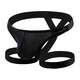 Ceinture de liaison des hommes de glace blanche sexy sans marques sportiels basse taille culte de levage noir xl