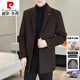 Pier Cardin high-end double-sided wool coat men's suit collar scarf remove down liner men's wool coat men's black [72 wool + removable down liner] 2XL [156-170Jin[Jin equals 0.5 kg]]