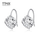 TTMIX platinum pt950 ear hook women's laser car flower diamond earrings platinum earrings large size 1.9-2.1g