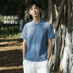 Camel (CAMEL) cotton breathable sports short-sleeved T-shirt men's simple POLO shirt C45225L1004 green gray blue M