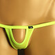 Sexy underwear 2024 new men's thong front hollow design, no need to take off, thin nylon stretch, comfortable and sexy T pants, low waist underwear, sexual perversion, adult teasing supplies, blue XL