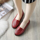 Han Xuefei (HANXUEFEIZI) mother shoes sandals summer 2025 new flat low heel middle-aged and elderly women's shoes soft sole non-slip middle-aged grandma leather shoes red A829-1 women's shoes 38 standard size