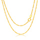 China Gold (CHINA GOLD) 18K gold necklace water wave chain K gold chain versatile style with pendant/jade/jewelry for wife or girlfriend water wave chain (about 1g)