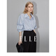 ELLE French fashion style age-reducing striped shirt for women 2026 spring new design loose niche top striped M