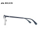 MOLSION myopia glasses men's D-shaped women's model can be matched with a certain number glasses frame anti-blue light MJ7371 B70 silver upper eyebrow matte dark blue frame +0 yuan with 0-degree anti-blue light lens