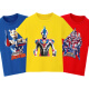 Qiulaitu Ropa Ultraman Ultraman Camiseta de manga corta Algodón puro Nuevo ropa de verano Biños Boys Boys Base 1048 Blue-Short Manga 130 Recomendado 45-50Jin [Jin iguala 0.5 kg]
