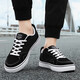 Changxiang Huili Herrenschuhe Frühling und Sommer 2025 Neue leichte, atmungsaktive Leinwandschuhe Hong Kong Style Trendy-vielseitige Schuhe Herrensportschuhe YJ-646 Black 40