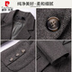 Pierre Cardin woolen blazer women's 2025 new autumn and winter thickened professional temperament work clothes suit suit dark gray suit + trousers XL