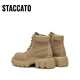 Sigatu's New Winter Winter British Style Martin Boots Big Yellow Boots Botas cortas Botas de mujeres elevadas Y3929DD4 Cool Khaki 37
