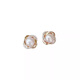 Qi Xiaomi Korean version versatile imitation pearl earrings for women retro simple French four-leaf clover earrings elegant temperament high-end earrings four-leaf clover earrings