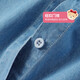 Classic Teddy classic Teddy girls' shirt children's denim shirt small and medium-sized children's clothing pure cotton cardigan jacket denim blue 120