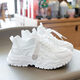 Brand broken-size girls and children 2025 summer new dad shoes mid-size children's white shoes girls running shoes spring and summer thin children's shoes girls mesh shoes breathable mesh shoes single net sports shoes boy running shoes boy casual shoes 999 pink single shoes 34 size