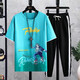 Gegusen (Gegusen) Teenager kurzärmeligte T-Shirt Boy 12-15 Jahre alte Junior- und Senior High School-Schüler Pure Cotton Clothes Big Children Handsome Sports-Anzug Trend 683 Blau (Single Short-Ärmer) 3xl (140-165jin [Jin gleich etwa 0,5 kg]))
