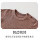 贝乐咿婴儿德绒包屁衣秋冬季保暖连体衣男女宝宝爬服打底三角长袖哈衣 6167蓝灰 66cm