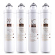 点洲适用于美的净水器滤芯F1全套通用MRO202A-4 203-4 1592-50G反渗透 全套四支(PP+C1+RO+C2)