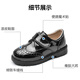 Yu Pinjia Children's Leather Shoes 2025 Autumn New Boys Black British Leisure Leisure Shoes Student Among the Big Children's Performing Shoes Black Single-layer Black [M-5] 33 yards 20.4cm