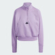 Adidas sweatshirt women's 2024 spring and autumn Z.N.E sportswear stand collar windproof jacket casual semi-zipper pullover IS3899 M
