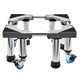 Washing machine base stainless steel heightened mobile tripod automatic drum adjustable stand refrigerator ice machine stand 12 tripod total height 14-17cm gray 25 round tube G10