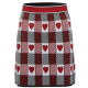Pipi Dog summer new retro jacquard knitted skirt mulberry silk knitted A-line short skirt 100 white S