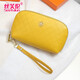 Sephren 2024 Korean new genuine leather handbag female temperament yellow wealth large capacity coupon wallet soft cowhide bag lemon yellow