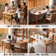 Genji Muyu solid wood desk desk large workbench wall computer desk home dining table cherry wood writing desk 2.0m