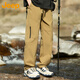 JEEP Casual Pants Men's Autumn and Winter Straight Pants Men's Loose Trendy Overalls Men's Pants Brown XL