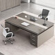 GEZHIMU desk double seat face-to-face simple modern manager room boss desk and chair combination financial staff desk supervisor table 1.4 meters double seat