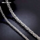 Miss JuJu pt950 platinum necklace men's platinum necklace keel chain domineering faucet buckle looks thick Thai plain chain (customized) 48-50g long 58-60cm thick about 3.5mm