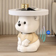 Chenyu MSKA Big Bear Living Room Floor-standing Decoration Sofa Side Table TV Stand Bedside Table Home Decoration Housewarming Gift Bluetooth Speaker Sit-Stand Bear Side Table-Yellow