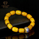 Jiale counter brand beeswax bracelet for men and women, old beeswax barrel bead bracelet with enamel jewelry birthday gift, about 10 grams, hand circumference about 15-16cm