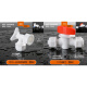 Accesorios de calentador de agua solar de Maisanghe Calentador de agua Puques de agua superior e inferior congelado 12164 puntos Juntas de tubería de plástico de aluminio 1216 directo (plástico) 5 piezas
