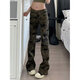 Poum American High Street Slim sitzende Freizeithosen für Männer und Frauen Arbeit Tarnhosen Paar Hosen ausgestattet Multi-Tocket-Hosen für Männer BLMFS-8279 Camouflage XL