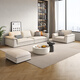 Dipu Cream Style Technology Sofá Sala de estar Sala de estar simple Pequeño apartamento extra grande Sit Deep Direct Cat Crack Sailboat 671 Sofá 2.4M LM Cat Crack + 4cm Látex natural