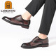 Old Man Summer Business Lederschuhe echte Leder-Oxford-Schuhe Drei-Gelenk-formelle Verschleiß Herrenschuhe Hochzeitsbräutigam-Schuhe Männer LRT12590 Brown 40