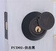 Auxiliary lock pure copper full copper outdoor courtyard door lock Belvedere closed wooden door handle lock No. 2 D02-antique black 40-50mm universal type with key