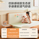 Jingjing Tokyo Made Home Cheese Solid Wood Children's Bed Set Modern Bedroom Soft Covered Bedside Small Apartment Bed + Mattress 1.2M