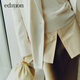 Edition blazer spring new design three-dimensional hot-lined wool worsted women's gentleman's suit cream yellow S 160